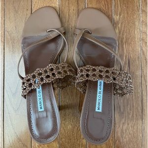 Manolo Blahnik sandals with kitten heel